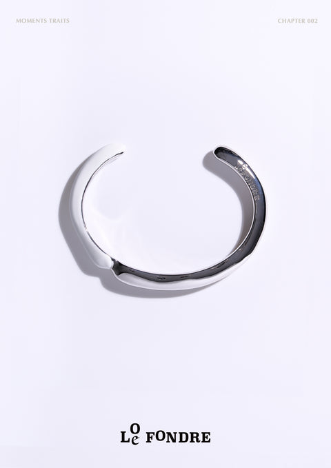 Silver & White Maverick Sculptured Bracelet