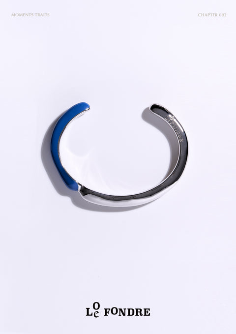 Silver & Blue Maverick Sculptured Bracelet