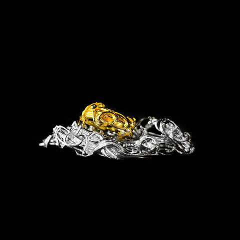 Gold WTE single ear cuff / knuckle ring