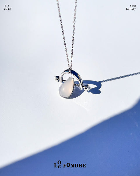 Silver Soul Lullaby necklace | Agate