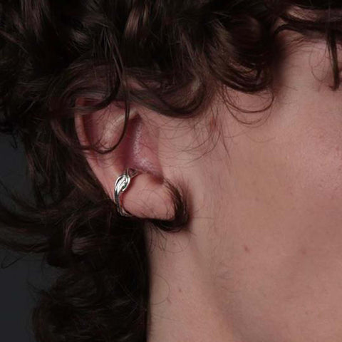 Silver WTE single ear cuff / knuckle ring